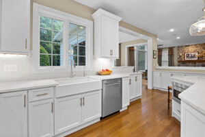 white kitchen renovated