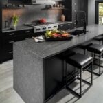 dark grey renovated kitchen