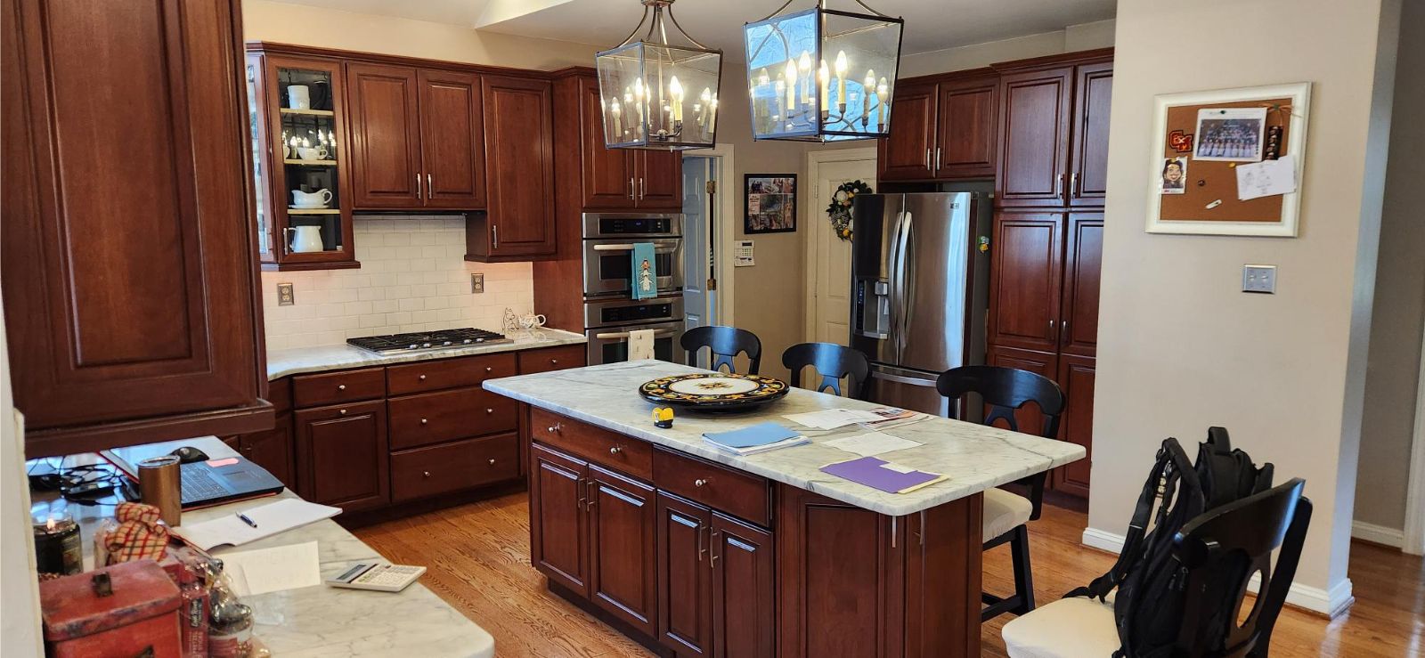 Before cabinet refacing in North Wales, PA