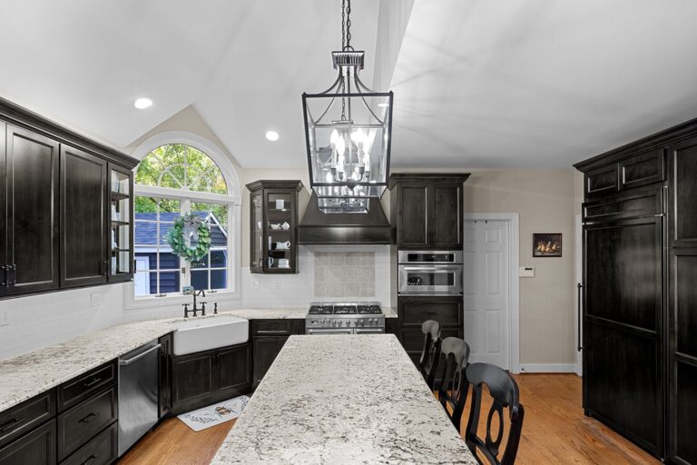 Snowfall Granite countertops in kitchen in North Wales PA