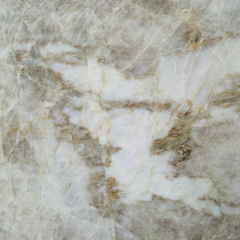 Close-up of Taj Mahal Quartzite countertop slab