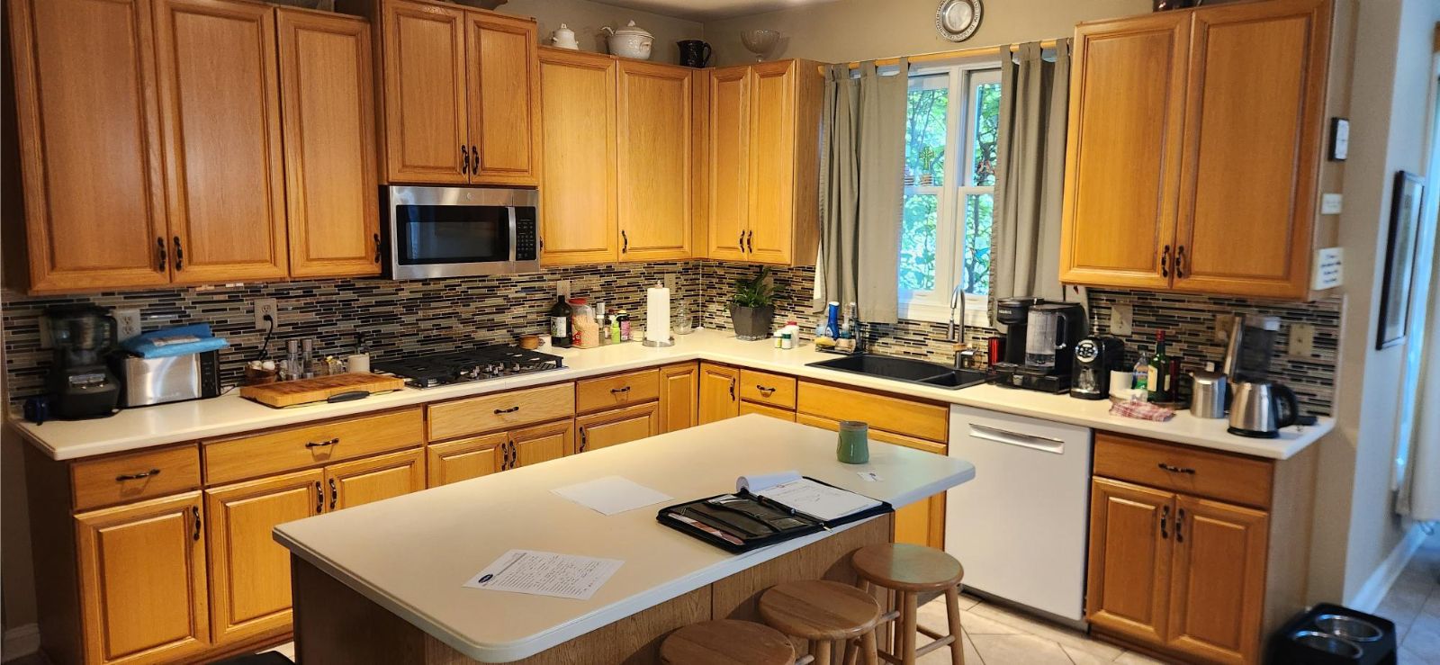 Before Cabinet Refacing in Ambler, PA